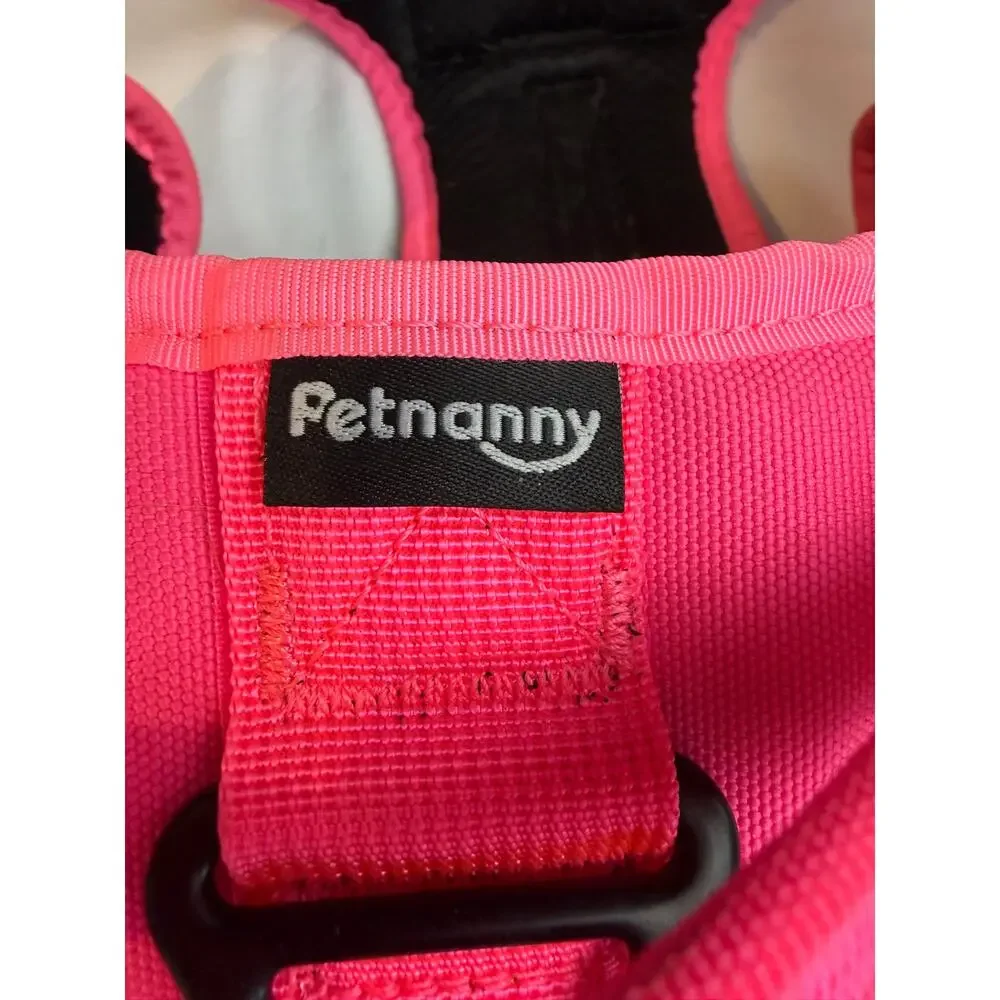 Petnanny Tactical Dog Harness Pink Adjustable No Pull Service Vest Size Large
